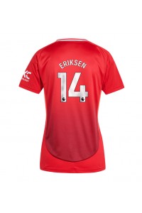 Fotbalové Dres Manchester United Christian Eriksen #14 Dámské Domácí Oblečení 2024-25 Krátký Rukáv